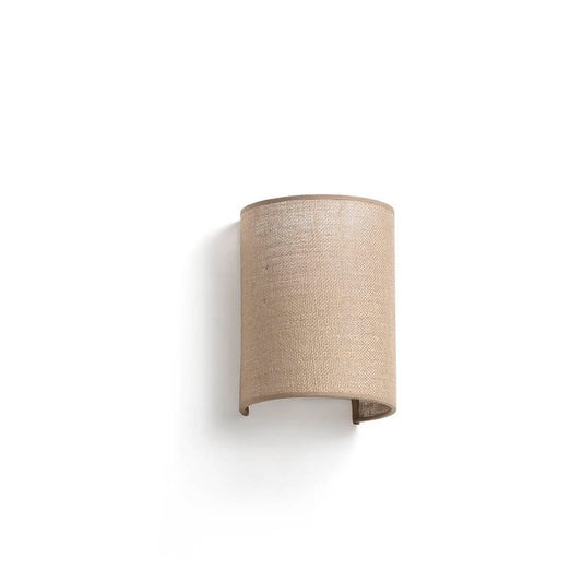 Luminaria aplique OTTON R de yute redondo para pared interior decorativa, modelo FARO 66400-102 natural para hotelería