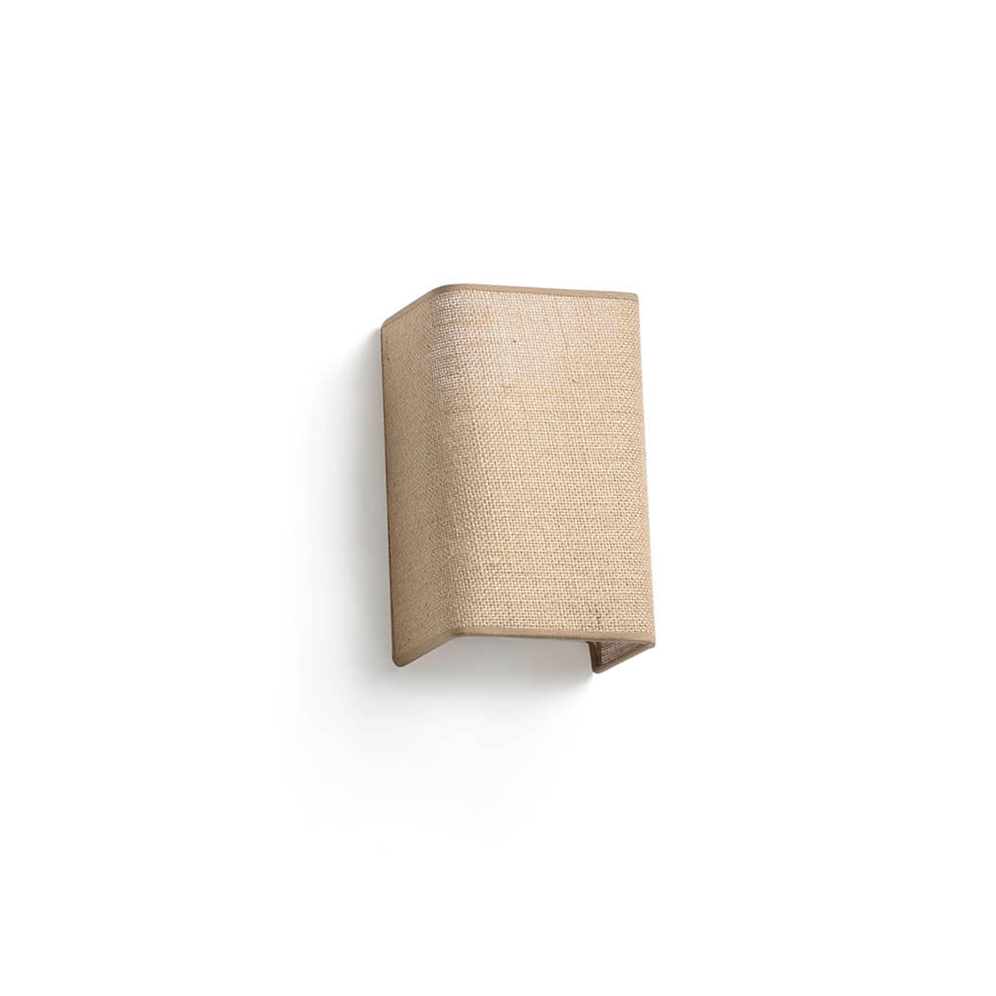 Aplique de pared OTTON RCT de yute vertical marrón FARO 66400-98, luminaria decorativa interior con yute natural, ideal para hogar y hotel, iluminación ecológica en superficie marrón