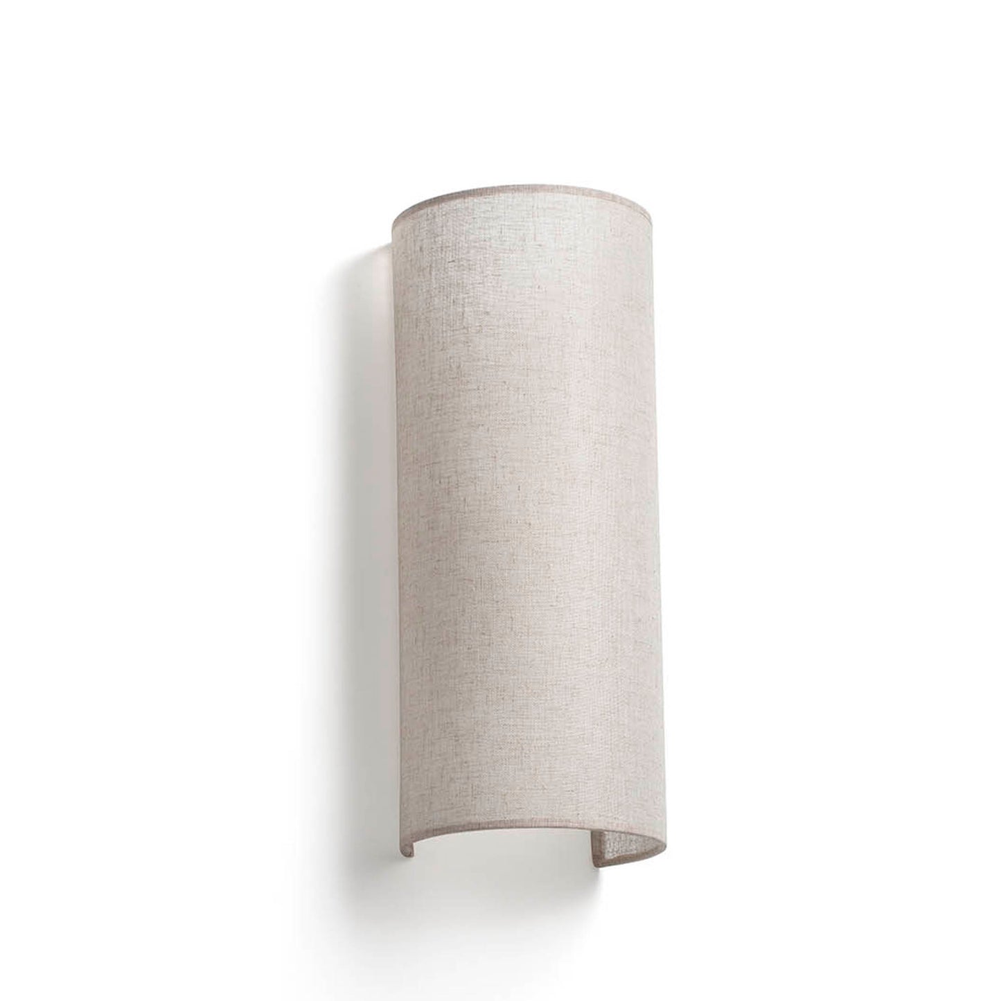 Aplique de pared OTTON R Lino Redondo 2L de FARO, luminaria interior beige con diseño natural de lino para iluminación decorativa en hogar y hotel, modelo 66401-103