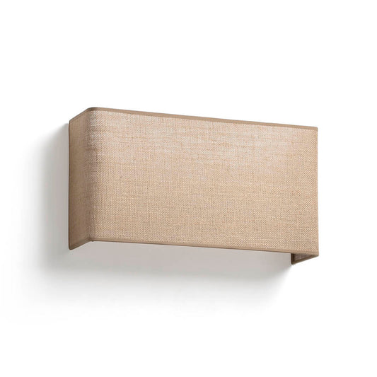 Aplique de pared OTTON RCT Yute Horizontal 2L marrón FARO 66401-108, luminaria superficie interior decorativa para hogar, hotel y restaurante