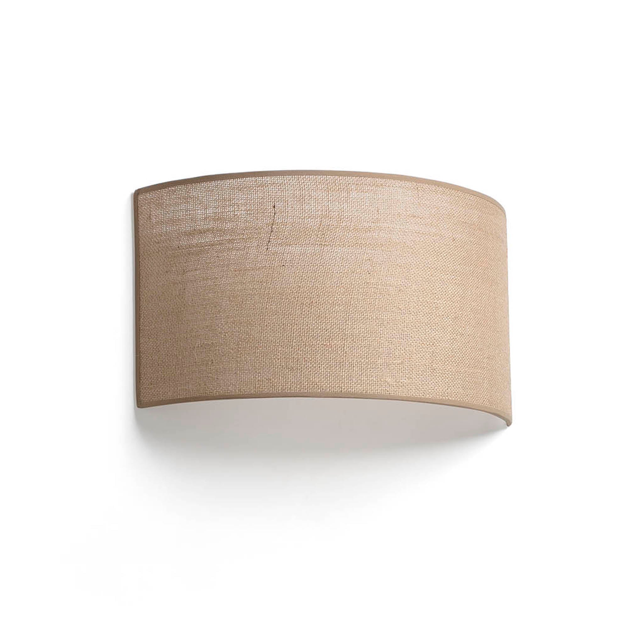 Aplique de pared OTTON R Yute 2L Marrón FARO 66401-110, luminaria decorativa interior superficie yute natural, casquillo E27 LED iluminación hogar