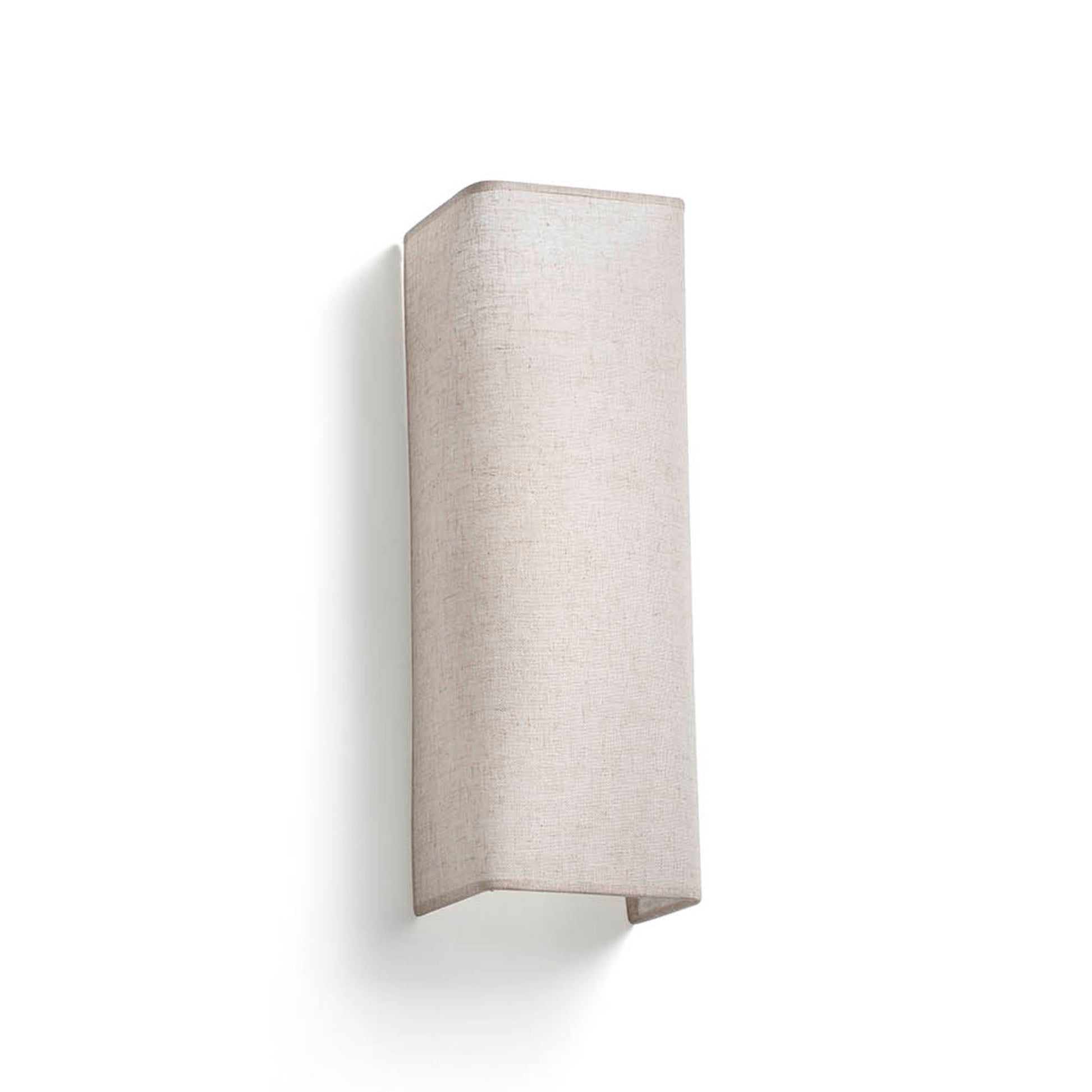 Luminaria aplique OTTON Lino vertical 2L en beige de FARO, modelo 66401-99, iluminación decorativa interior para pared en lino natural.