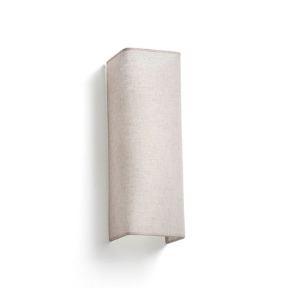 Luminaria aplique OTTON Lino vertical 2L en beige de FARO, modelo 66401-99, iluminación decorativa interior para pared en lino natural.