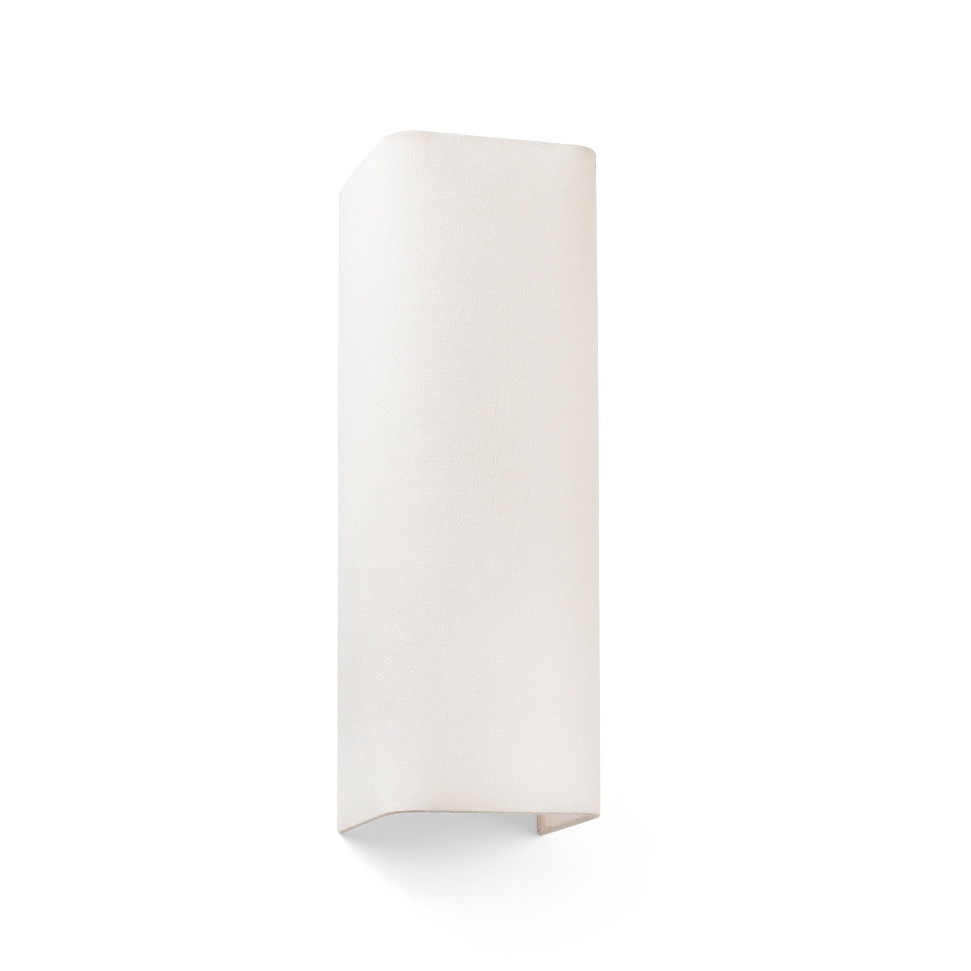 Aplique de pared vertical COTTON RCT Beige 2L de FARO modelo 66405, luminaria textil decorativa para interior con soporte acero blanco mate, iluminación hogar superficial en tono beige