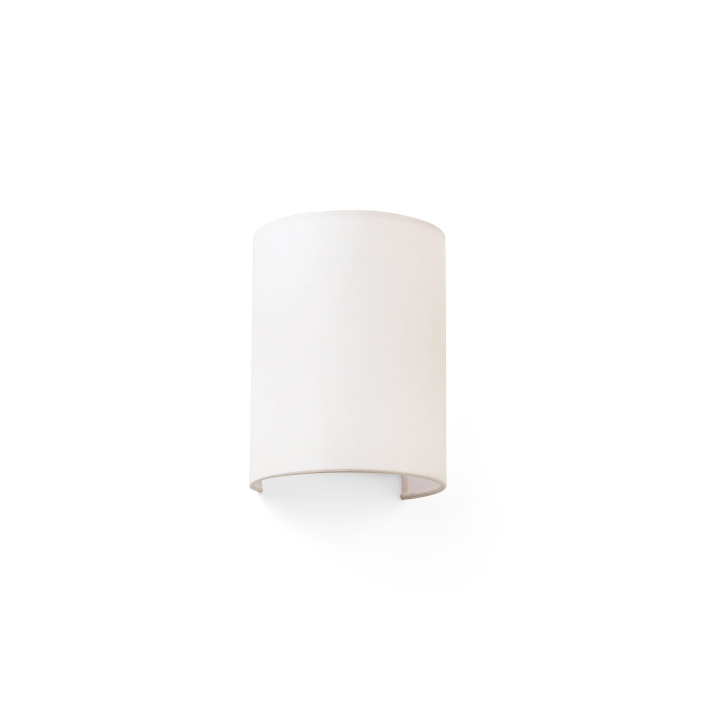 Lámpara de pared redonda Cotton R beige de FARO (modelo 66407), luminaria superficie interior con textil y acero para iluminación decorativa en el hogar