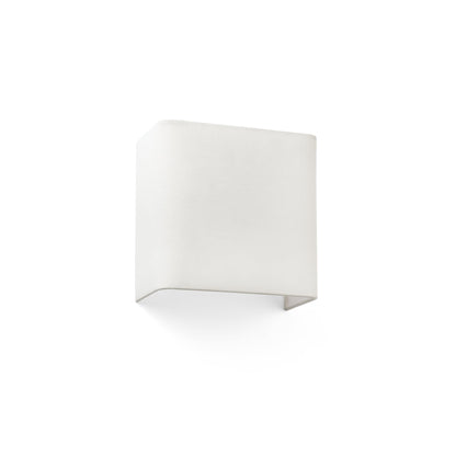 Lámpara de pared COTTON SQ 200 beige de FARO modelo 66411, luminaria superficie textil y acero para iluminación decorativa interior hogar