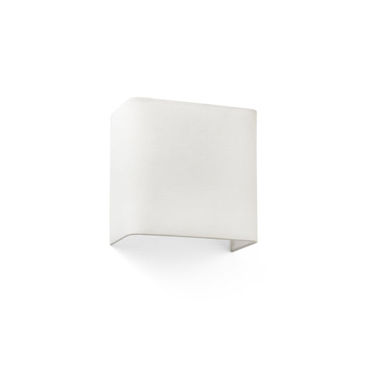 Lámpara de pared COTTON SQ 200 beige de FARO modelo 66411, luminaria superficie textil y acero para iluminación decorativa interior hogar