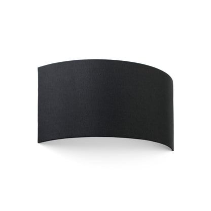 Lámpara de pared COTTON R negra horizontal 2L FARO 66416, luminaria de superficie en acero y textil para iluminación decorativa interior en el hogar