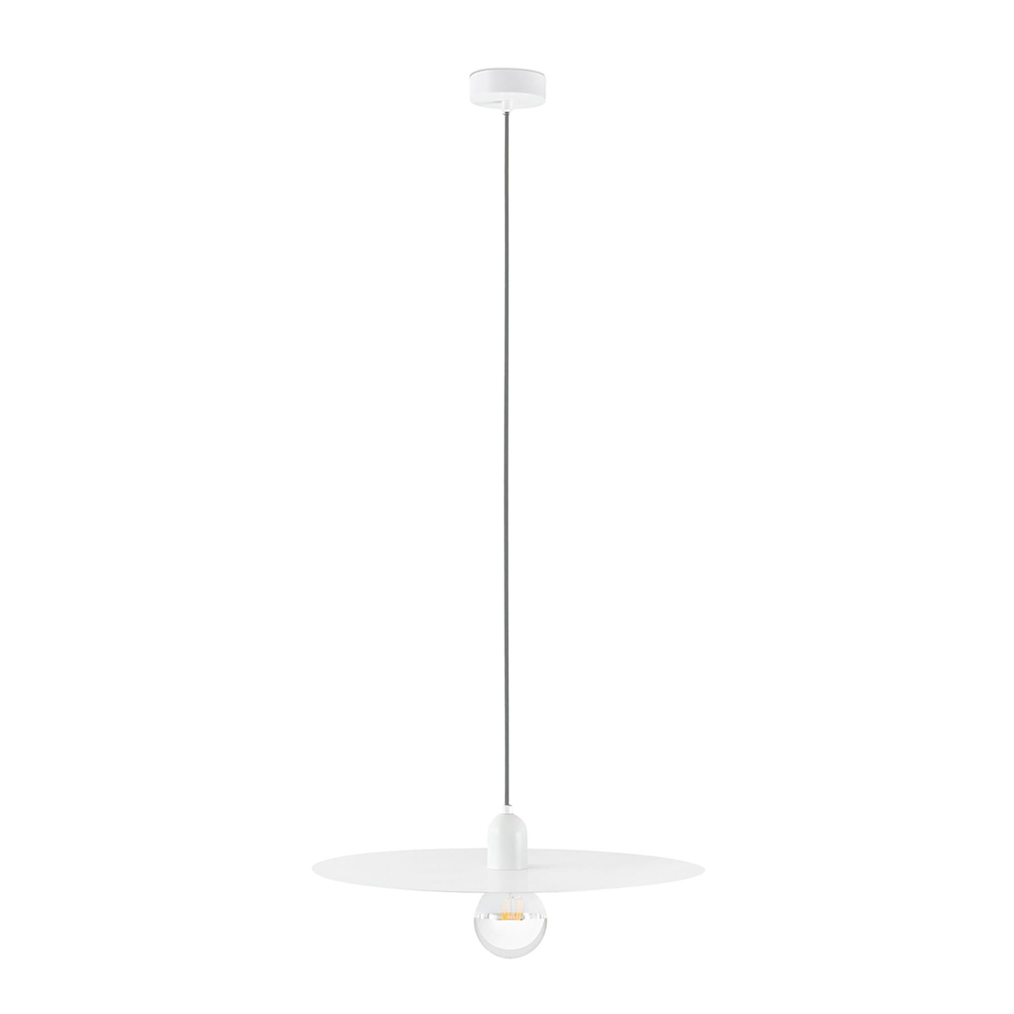 Lámpara colgante Plat blanco Faro 68146, diseño escandinavo minimalista en acero para iluminación interior hogar, luminaria suspensión