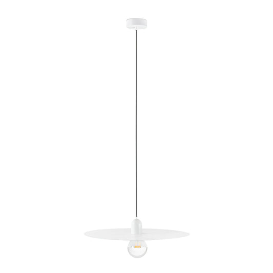 Lámpara colgante Plat blanco Faro 68146, diseño escandinavo minimalista en acero para iluminación interior hogar, luminaria suspensión