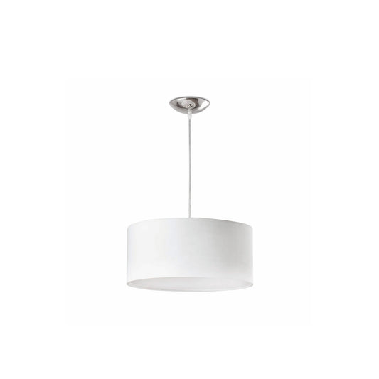 Luminaria colgante SEVEN 400 blanca de FARO modelo 68283, diseño moderno interior con iluminación suspendida LED en metal y textil para hogar, colección 1528