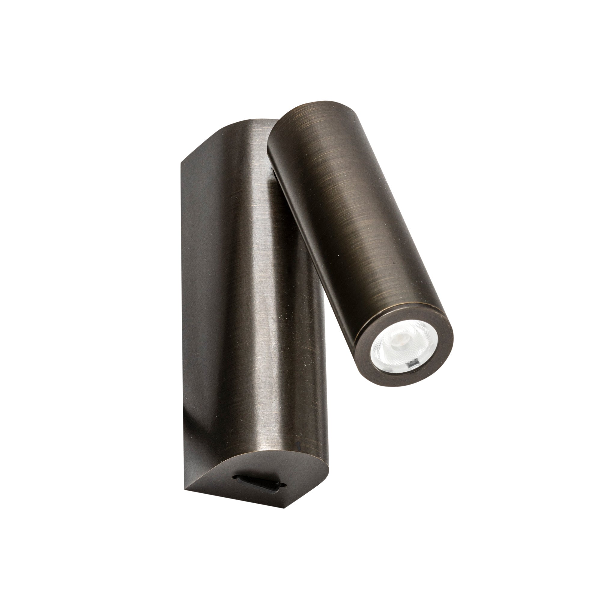 Luminaria de pared ROB en bronce con lector FARO 68497, aplique superficie interior de acero y aluminio con high power LED para iluminación de lectura y restauración