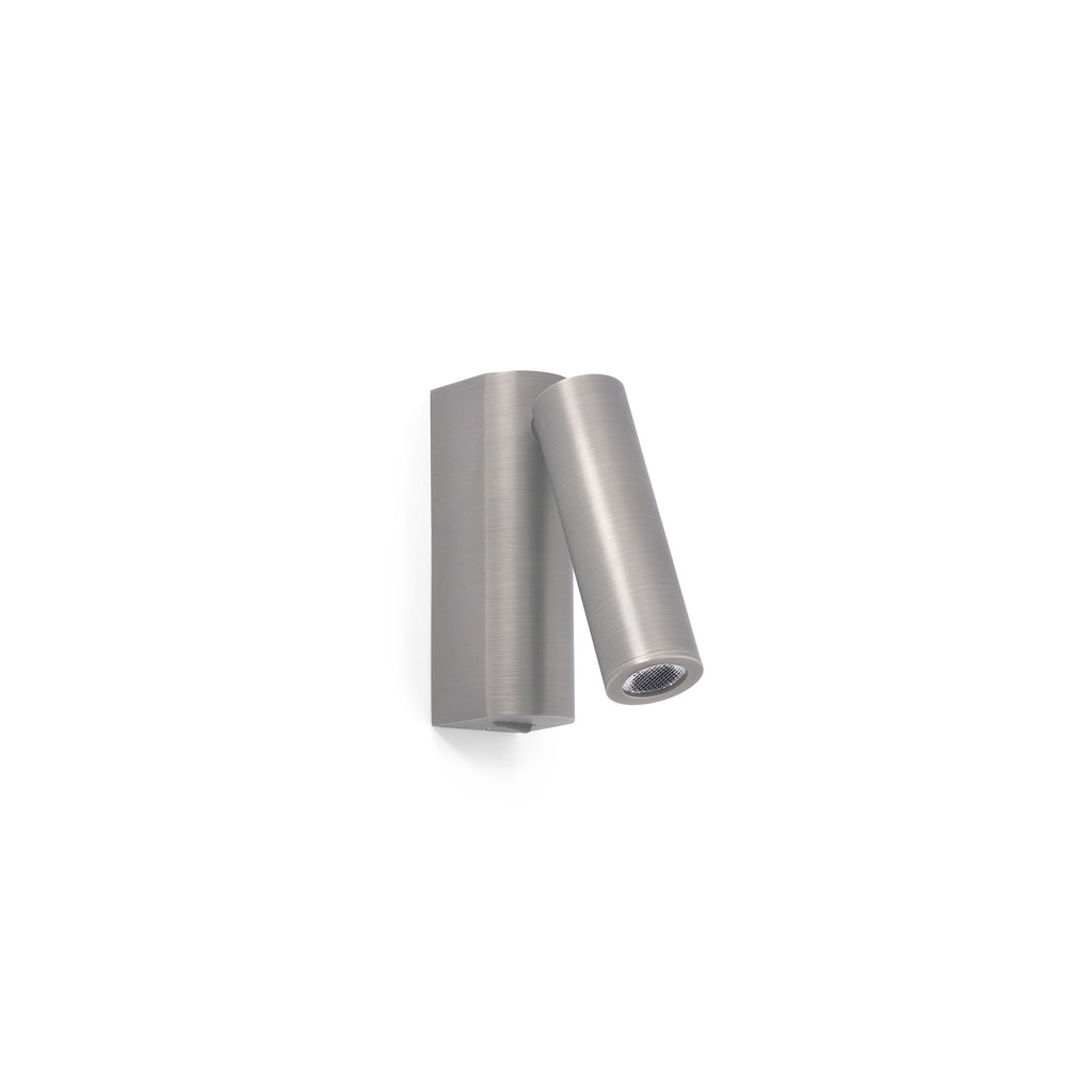 Aplique de pared ROB en níquel mate con lector, luminaria FARO serie 6850 modelo 68499, diseño minimalista para iluminación LED interior, lectura y restauración