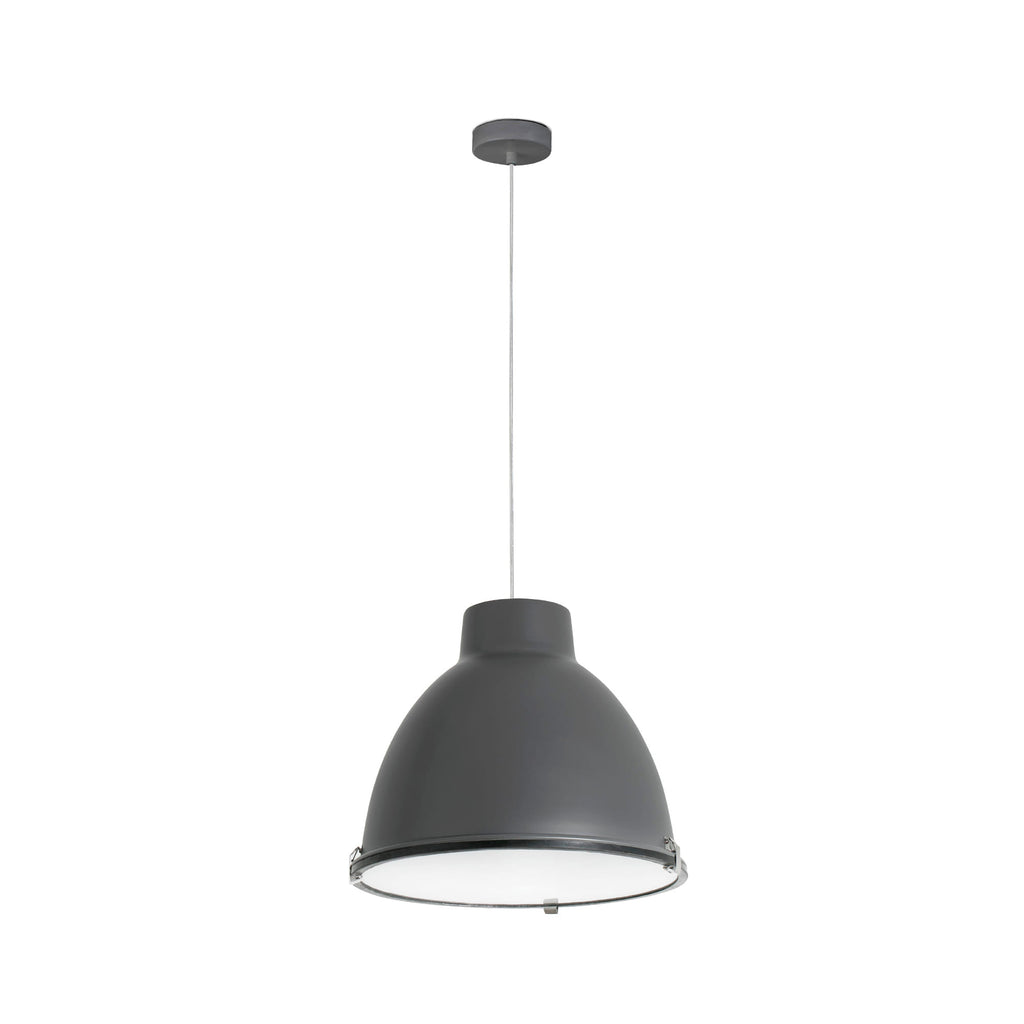 Lámpara colgante Charlotte de FARO en gris oscuro, diseño industrial moderno de acero para interior, luminaria de suspensión LED ideal para cocina y comedor - modelo 68562