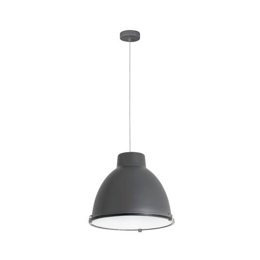 Lámpara colgante Charlotte de FARO en gris oscuro, diseño industrial moderno de acero para interior, luminaria de suspensión LED ideal para cocina y comedor - modelo 68562