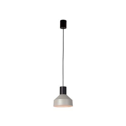 Lámpara colgante Kombo 200 gris de Faro, modelo 68593-1L, diseño moderno de acero inoxidable para interior, suspensión con casquillo E27 LED, iluminación contemporánea Nutcreatives