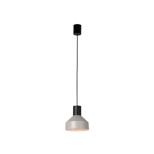 Lámpara colgante Kombo 200 gris de Faro, modelo 68593-1L, diseño moderno de acero inoxidable para interior, suspensión con casquillo E27 LED, iluminación contemporánea Nutcreatives