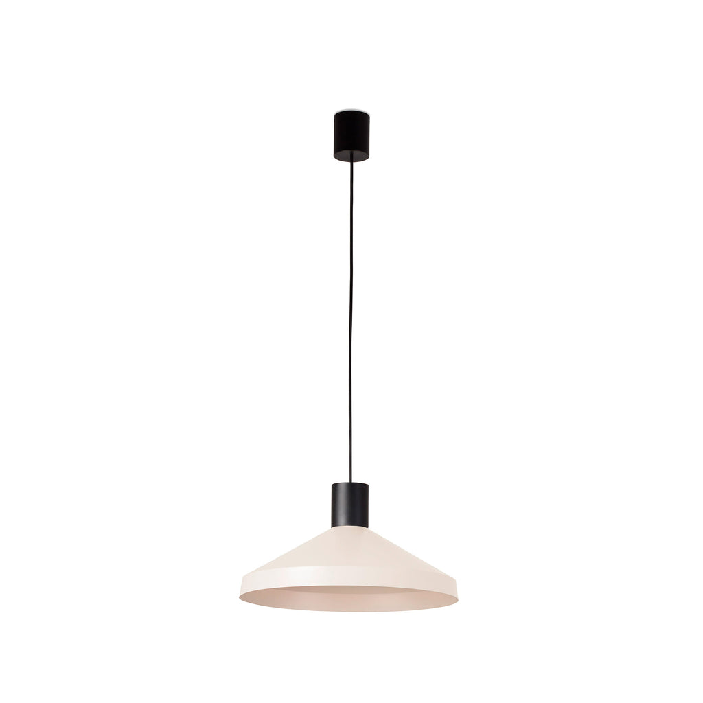 Lámpara colgante KOMBO 400 en beige de FARO (68596-1L), diseño geométrico de acero para iluminación interior en salón o comedor