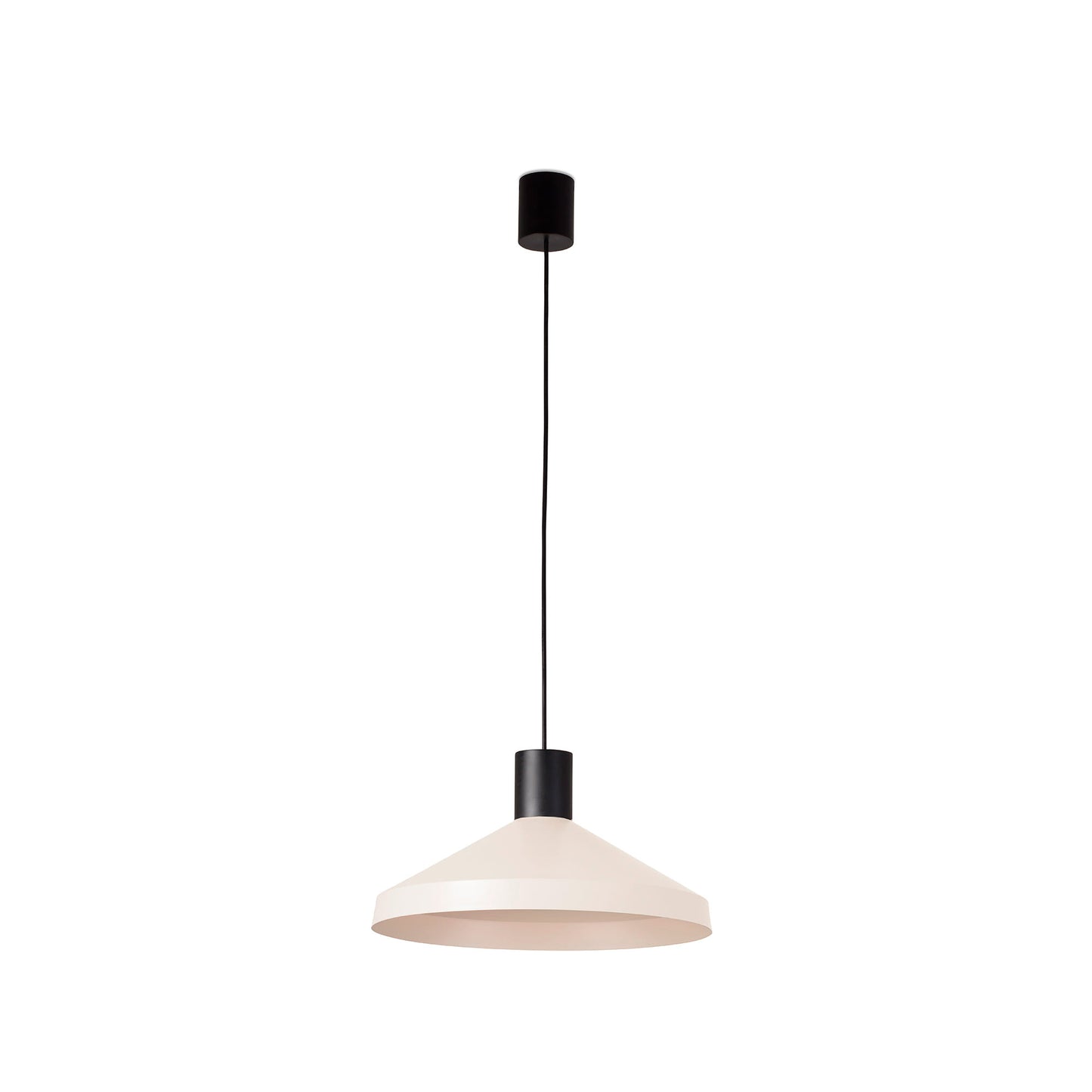 Lámpara colgante KOMBO 400 en beige de FARO (68596-1L), diseño geométrico de acero para iluminación interior en salón o comedor