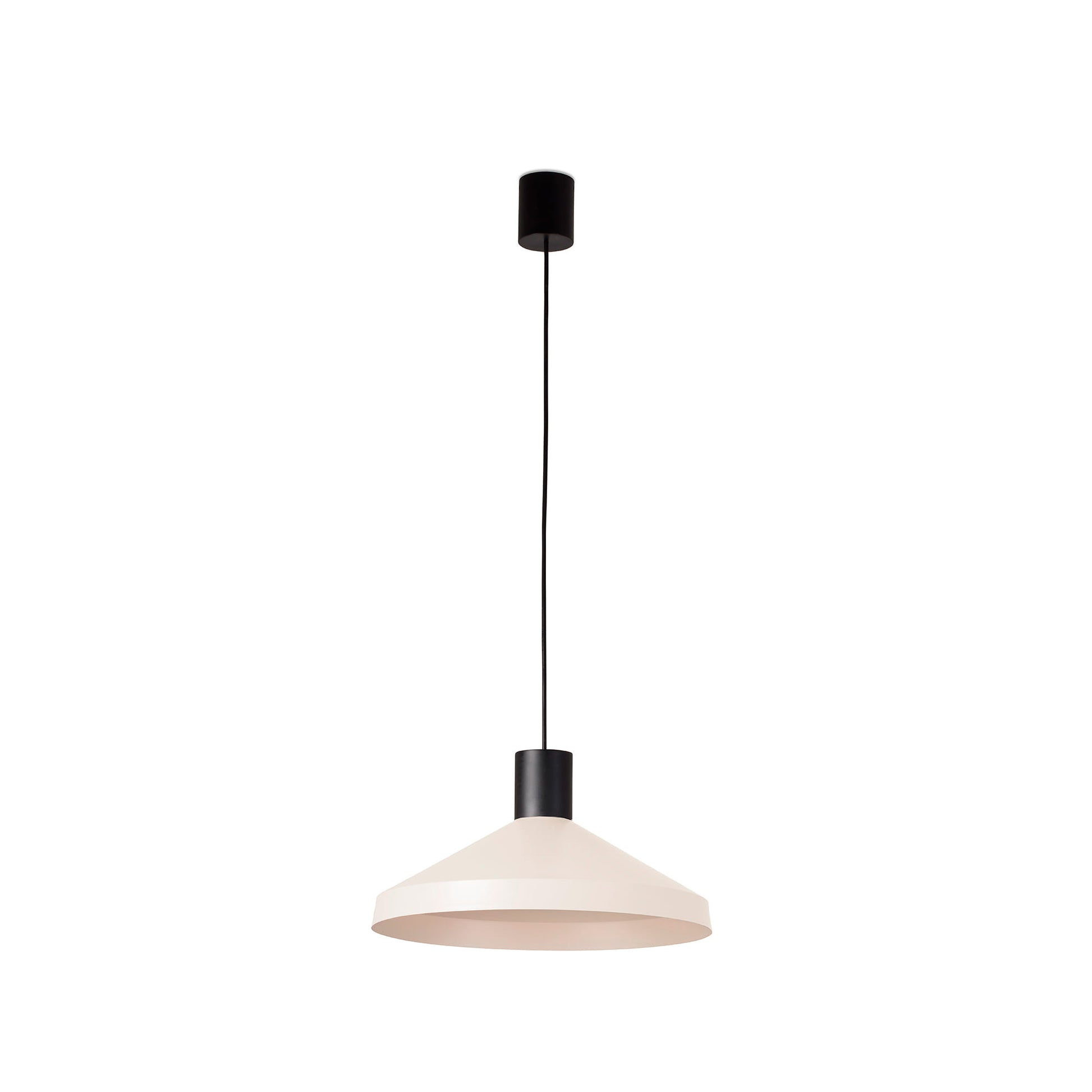 Lámpara colgante KOMBO 400 en beige de FARO (68596-1L), diseño geométrico de acero para iluminación interior en salón o comedor