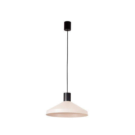 Lámpara colgante KOMBO 400 en beige de FARO (68596-1L), diseño geométrico de acero para iluminación interior en salón o comedor