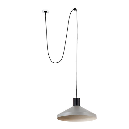 Lámpara colgante KOMBO 400 gris con clavija FARO 68604-66, diseño moderno de acero para interior, iluminación suspensión LED compatible hogar oficina