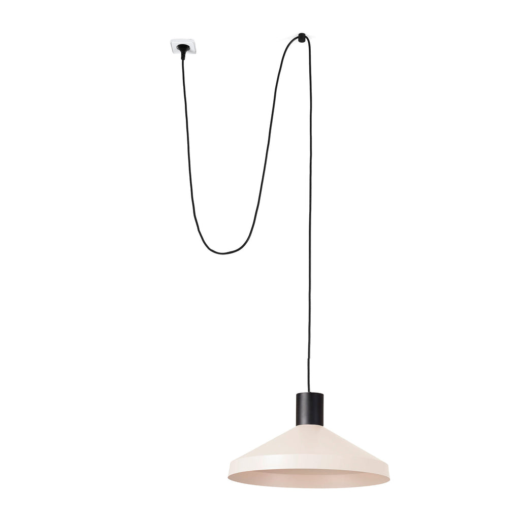 Lámpara colgante KOMBO 400 beige con clavija de FARO, diseño geométrico en acero para iluminación suspensión interior, ideal para salón y comedor, modelo 68604-67 por Nutcreatives
