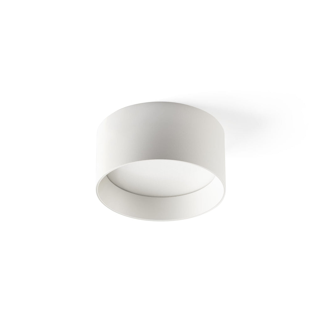 Plafon LED MIZU blanco mate 15W de FARO (68617), luminaria de superficie minimalista en aluminio y PMMA para iluminación cálida interior en el hogar