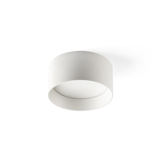Plafon LED MIZU blanco mate 15W de FARO (68617), luminaria de superficie minimalista en aluminio y PMMA para iluminación cálida interior en el hogar