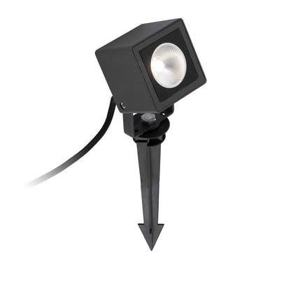 Proyector LED exterior SOBEK negro FARO serie 70151, luminaria de superficie en aluminio IP65 para iluminación de jardín y exteriores