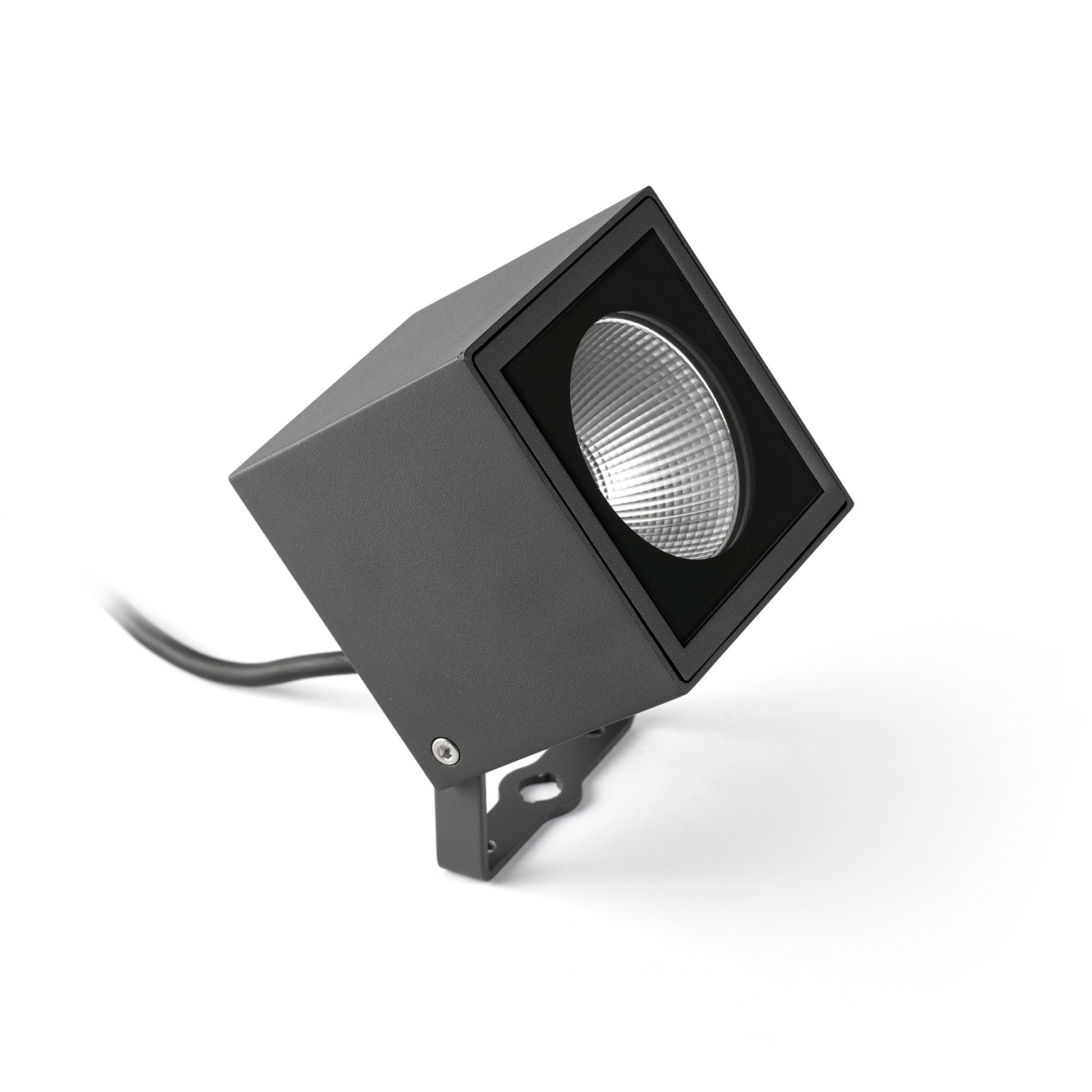 Lámpara proyector OKO gris oscuro FARO modelo 70161, luminaria LED exterior IP65 de aluminio para pared, jardín y terraza