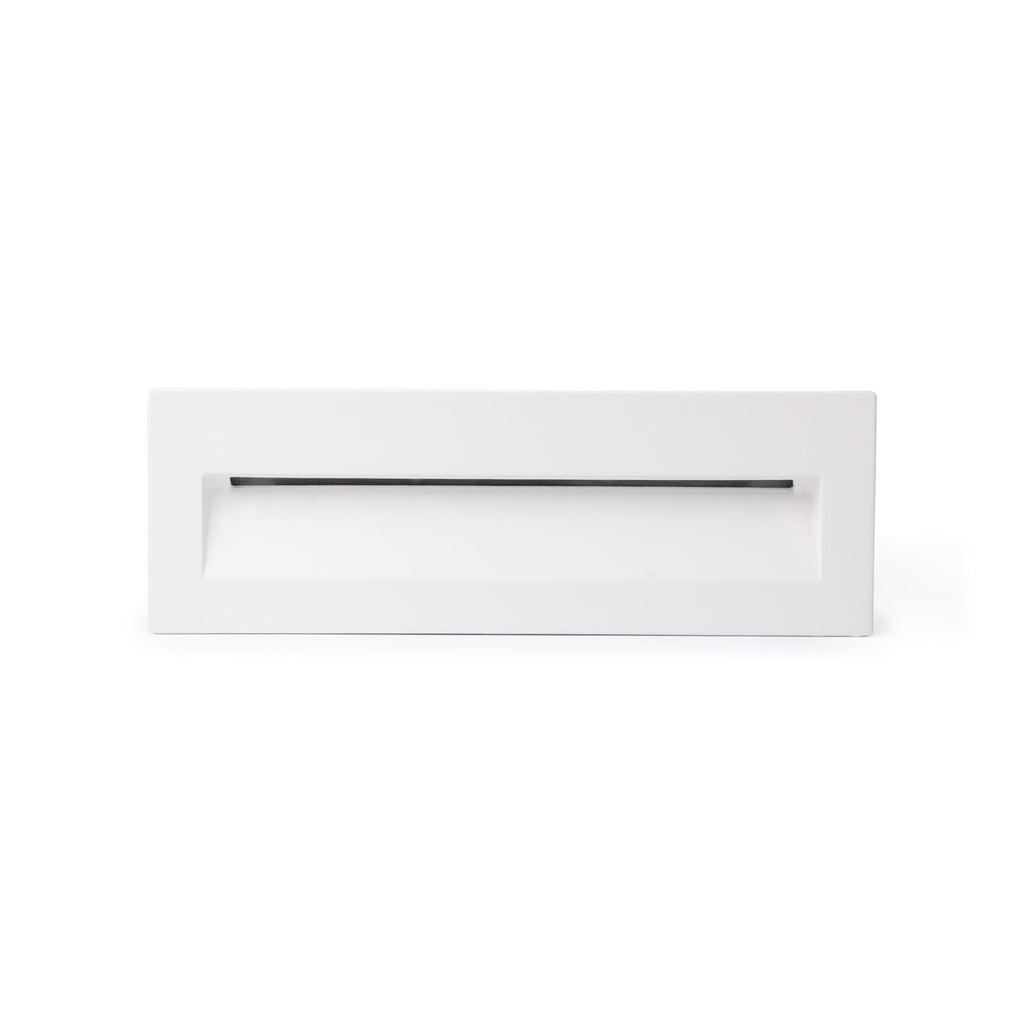 Luminaria empotrable LED NAT blanco mate de aluminio FARO 70271, para iluminación exterior en jardines y terrazas, impermeable IP65, señalización LED 7500.