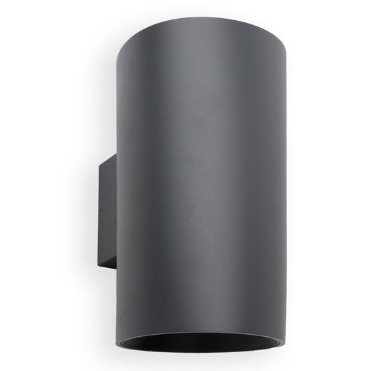 Aplique LED THON 2L gris faro exterior modelo 70284 luminaria aluminio cristal jardín terraza LED