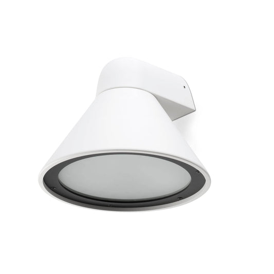 Luminaria de pared exterior PALS blanco FARO 70290, aplique superficie en aluminio IP65 IK06 para jardín