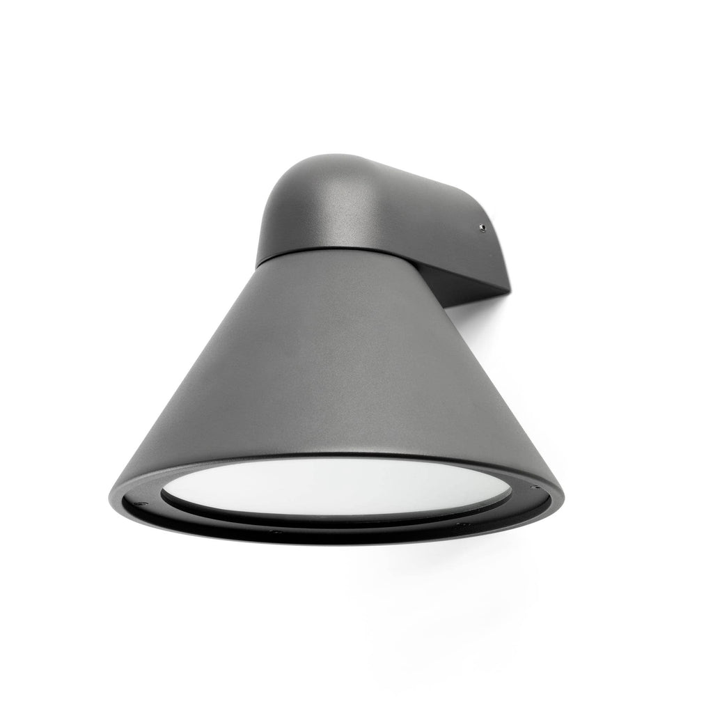 Aplique exterior PALS gris oscuro FARO 70291, luminaria de pared en aluminio serie 7037 IP65 IK06 para iluminación outdoor y jardín