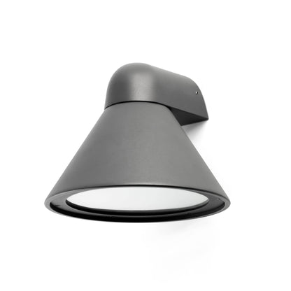 Aplique exterior PALS gris oscuro FARO 70291, luminaria de pared en aluminio serie 7037 IP65 IK06 para iluminación outdoor y jardín