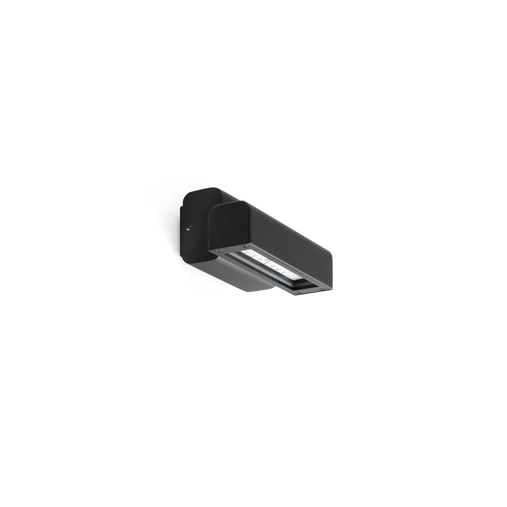 Aplique de pared exterior BALIC negro FARO modelo 70294-110, luminaria IP65 en aluminio y cristal para jardín, terraza e iluminación de fachadas