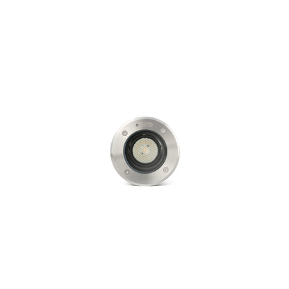 Faro empotrable LED GEISER 130 38º gris acero inoxidable, IP67 para iluminación jardín exterior y señalización orientable, modelo FARO 70303-110