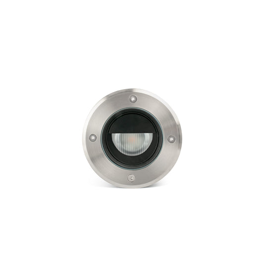 Luminaria empotrable GEISER 130 LED 3000K FARO 70311 en acero inoxidable IP67 para iluminación de fachadas exteriores, jardines y arquitectura exterior