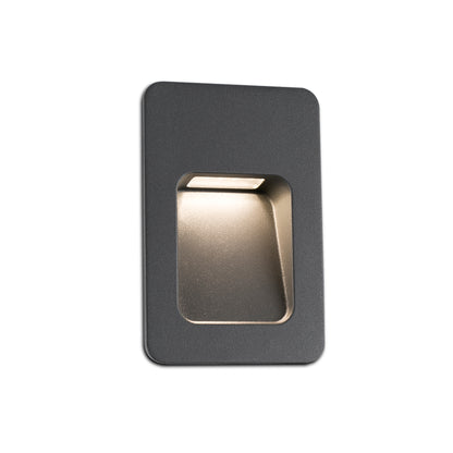 Luz empotrable LED NASE RCT gris oscuro FARO 70399, iluminación exterior en aluminio para jardín y terrazas