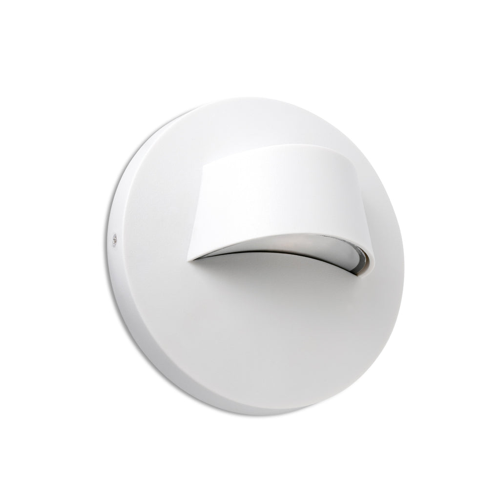 Aplique exterior BROW blanco FARO 70408, luminaria LED de superficie para jardín, terraza y pared