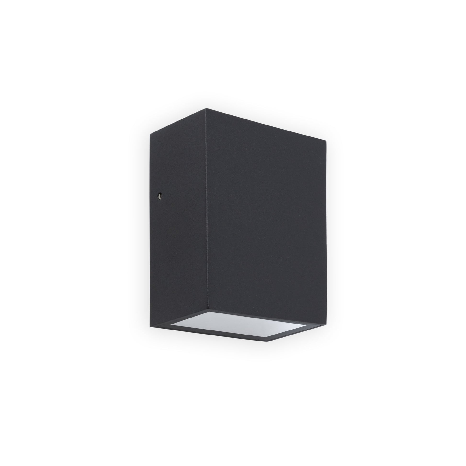 Aplique de pared LED Canon gris oscuro FARO 70566N, iluminación exterior en aluminio y cristal para jardín y terraza