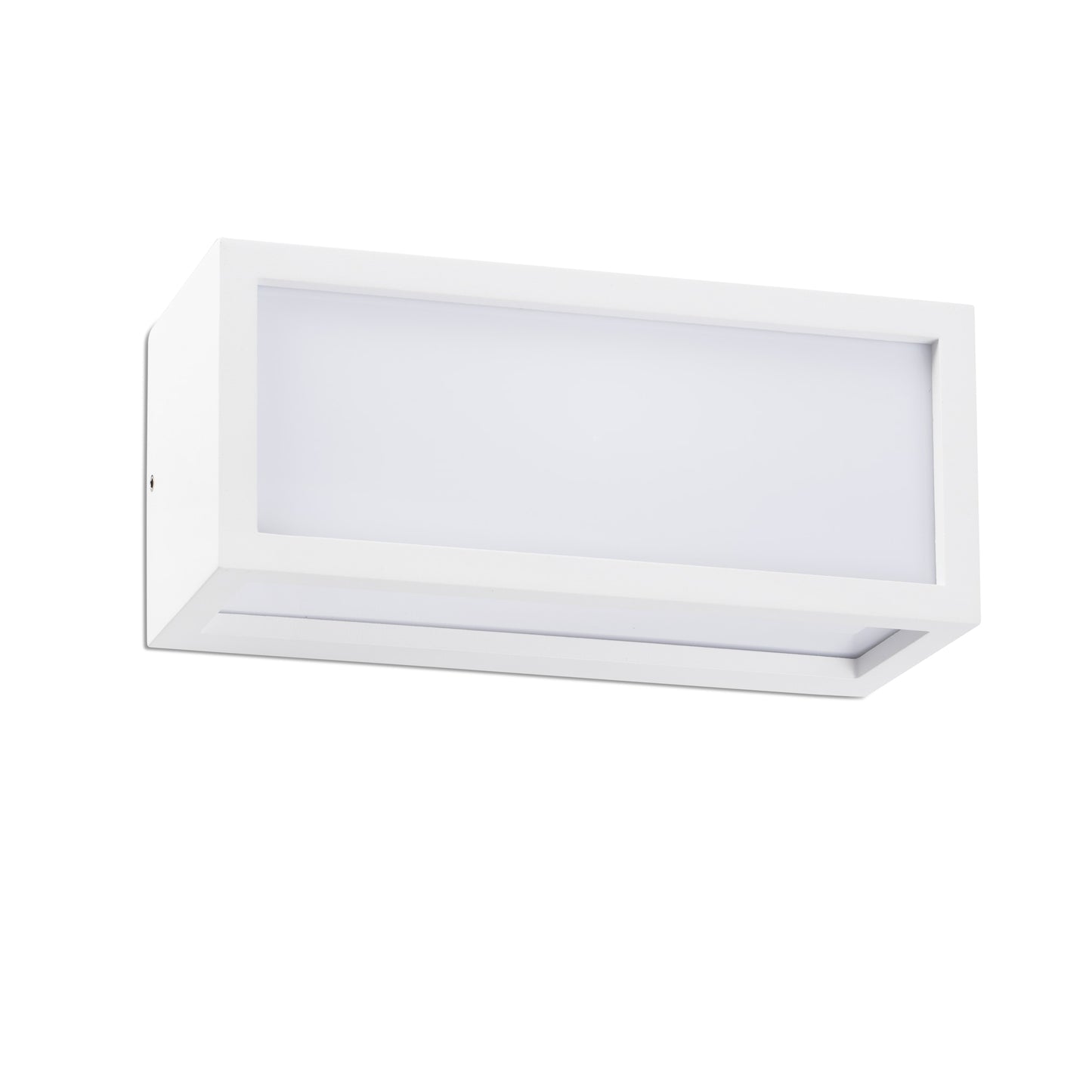Lámpara de pared TEJO en blanco modelo 70573B de FARO, luminaria exterior de aluminio para jardín y terraza, iluminación superficie IP65