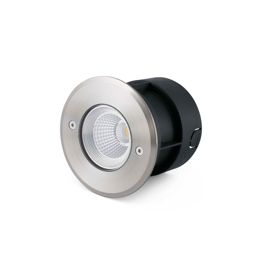 Luminaria empotrable LED Suria 120 Inox 60° FARO 70592N para exteriores, jardín y terrazas, resistente IP67 IK08