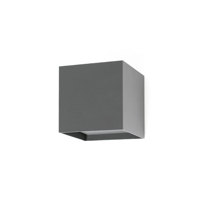 Aplique de pared LED OLAN en gris oscuro FARO modelo 70637, luminaria exterior de aluminio para jardín y terraza