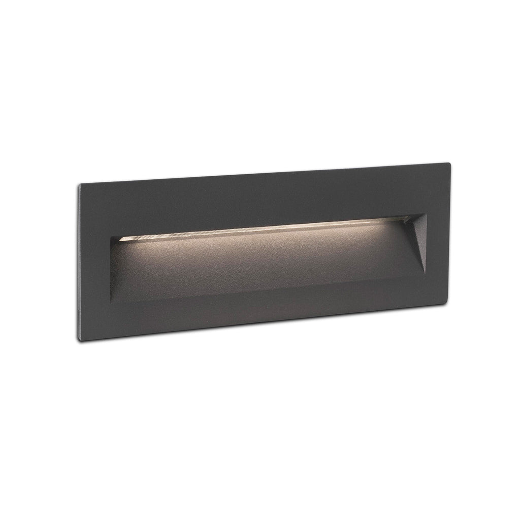 Luz empotrable LED NAT gris oscuro FARO 70638, faro exterior IP65 en aluminio para jardín y terraza, iluminación LED resistente