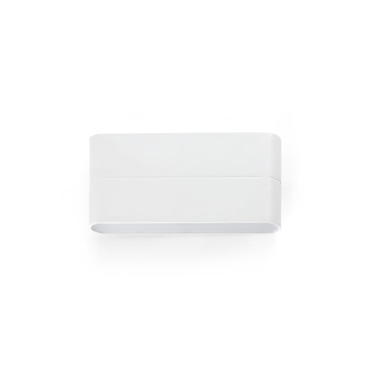 Aplique de pared LED ADAY 175 blanco FARO 70646, luminaria exterior IP54 IK10 con luz cálida para terrazas e iluminación superficial