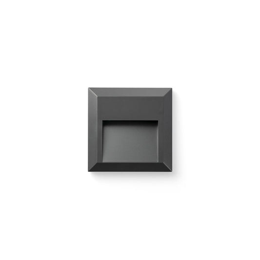 Lámpara de pared LED GRANT SQ Aplique en gris oscuro, modelo FARO 70655, exterior resistente en ABS y policarbonato para jardín, terraza y señalización