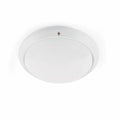 Plafon exterior DAKRON blanco modelo FARO 70722, lámpara de pared para jardín en ABS y policarbonato con IP65 impermeable, iluminación exterior resistente.