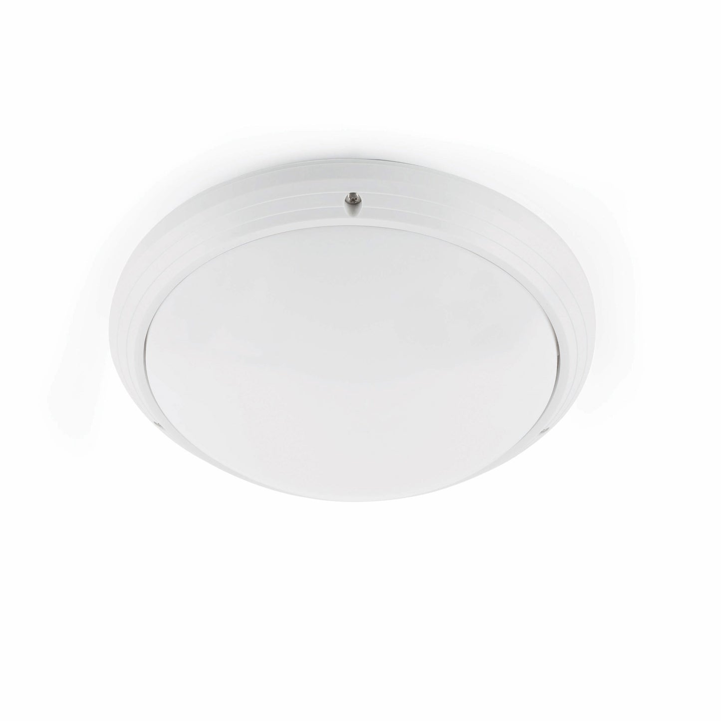 Plafon exterior DAKRON blanco modelo FARO 70722, lámpara de pared para jardín en ABS y policarbonato con IP65 impermeable, iluminación exterior resistente.